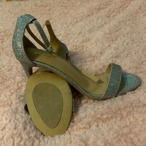 COPY - Express Heels, size 7.5 silver glitter, worn once